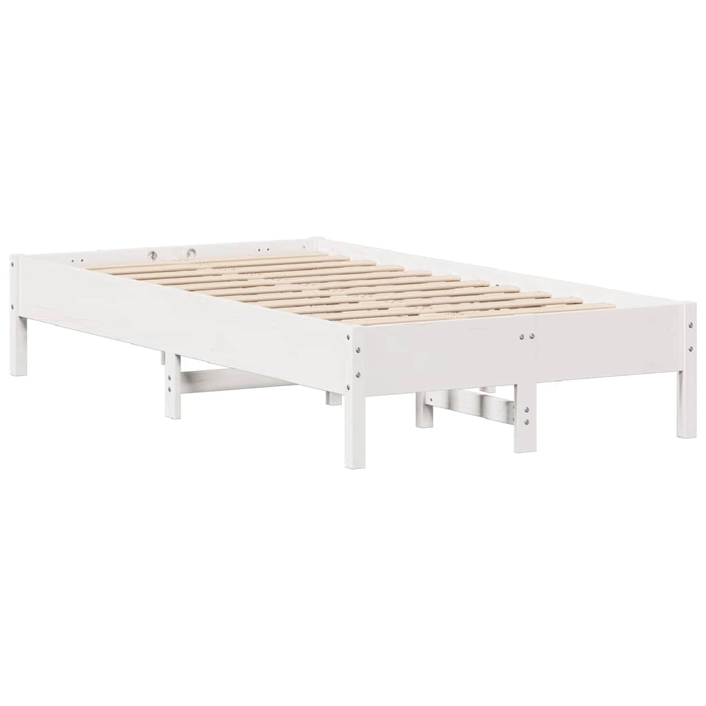 Bed Frame without Mattress White 100x200 cm Solid Wood Pine